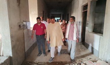 सामाजिक न्याय एवं अधिकारिता मंत्री ने अलवर जिले के गांव बहादुरपुर में निर्माणाधीन चिकित्सालय का किया निरीक्षण - अधिकारियों को निर्माण सामग्री में गुणवत्ता का विशेष ध्यान रखने के दिए निर्देश