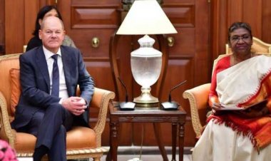 जर्मनी संघीय गणराज्य के चांसलर ने राष्ट्रपति से मुलाकात की