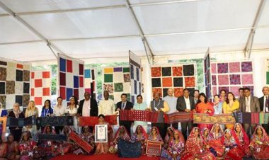 भारत की जी20 की अध्यक्षता के तहत संस्कृति कार्य समूह ने 'लंबानी कढ़ाई की वस्तुओं का सबसे बड़ा प्रदर्शन' कर गिनीज वर्ल्ड रिकॉर्ड बनाया