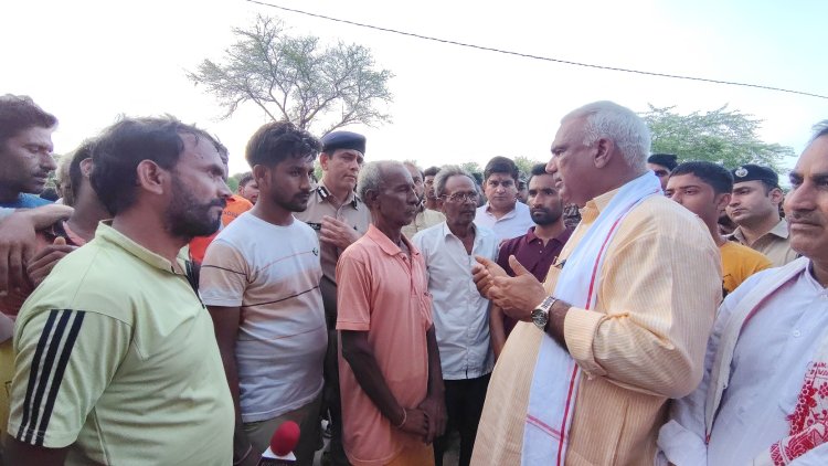 चंबल नदी में बाढ़ की स्थिति के बीच प्रभारी मंत्री जवाहर सिंह बेढम पहुंचे धौलपुर — राहत कार्यों की समीक्षा, सेना और प्रशासन की तत्परता की सराहना